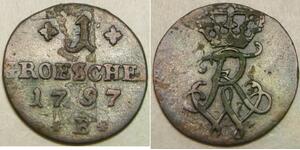 SILESIA 1 Groeschel 1797 B - Billon - Friedrich Wilhelm II. - VF+ - 2712 *