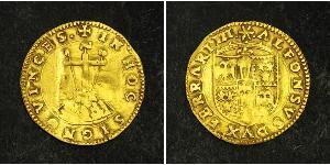  
 
  
 

 
 1559, Italian States, Ferrara, Alfonso II d'Este. Gold Scudo Coin. RR! 
  
  Denomination: Scudo Mint Period: 1559-1597 AD Reference: Friedberg 269, CNI X 13. RR! Condition: Bending  ...