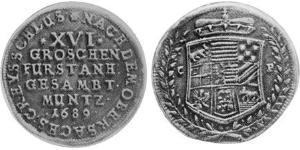 16 Groschen Анхальт (1212 - 1806) Серебро 