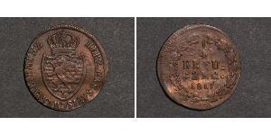 1/4 Kreuzer 联邦州 (德国) / 拿骚公国 (1806 - 1866) 銅 