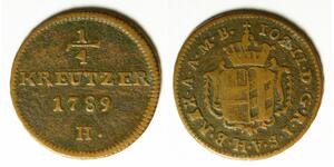 FURTHER AUSTRIA (German State) 1/4 Kreuzer 1789 H - Copper - Josef II. - 3390
