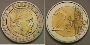 MONACO 2 Euro 2002 - Bi Metallic - Rainier III. - aUNC - 375 *