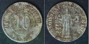 GERMANY (Salzungen) 10 Pfennig 1918 - Iron - Notgeld - VF - 2375