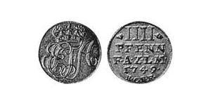 4 Pfennig Principality of Anhalt-Zerbst (1544 - 1796) 銀 