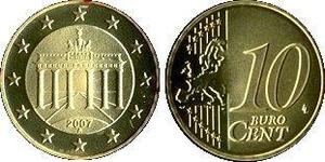 10 Eurocent Alemania (1990 - ) Tin/Aluminio/Cobre/Zinc 