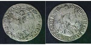 AUSTRIA 3 Kreuzer 1647 - Silver - Ferdinand Charles - 417