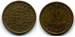 10 Centavo Santo Tomé y Príncipe (1469 - 1975) Bronce 