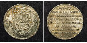  
  1764, Passau (Bishopric), Leopold Ernst von Firmian. Silver 1/8 Thaler Coin. XF-  Mint Year: 1764 State: Passau (Bavaria) Reference: KM-84 ($175 in VF!). Denomination: 1/4 Thaler - Homage of  ...