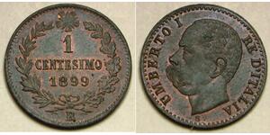ITALY 1 Centesimo 1899 R - Copper - Umberto I. - UNC - 1791 *
