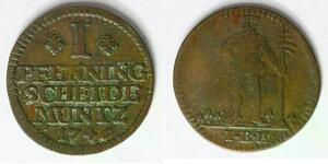 BRUNSWICK WOLFENBUTTEL 1 Pfennig 1746 IBH - Copper - Karl I. - 1249