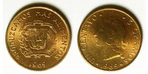DOMINICAN REPUBLIC 1 Centavo 1969 - Bronze - F.A.O. - aUNC - 2241