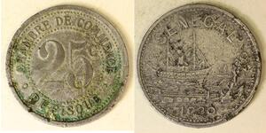 SENEGAL (City of Rufisque) 25 Centimes 1920 - Aluminum - Notgeld - 385