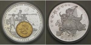 LIBERIA 1 Dollar 2002 Proof - Silver pl. Copper - European Currency / Finland *