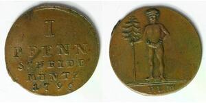 BRUNSWICK LUNEBURG CALENBERG HANNOVER 1 Pfenning 1796 PLM - Copperv - 1472