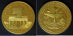 MARSHALL ISLANDS 5 Dollars 1990 - Copper/Nickel - German Unification - 3831