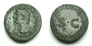 
          
           
             
              GERMANICUS AE AS SCARCE 
           
           
             
              Description: 
              
              Date: C, 37-38 AD 
     ...