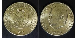 HAITI 50 Centimes 1972- Copper/Nickel - F.A.O. - aUNC - 2274