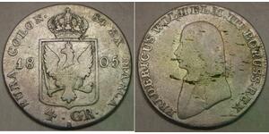 PRUSSIA 4 Groschen 1805 A - Silver 0.52 - Friedrich Wilhelm III. - VF - 2623 *