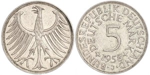 5 Mark Geschichte der Bundesrepublik Deutschland (1949-1990) Silber 