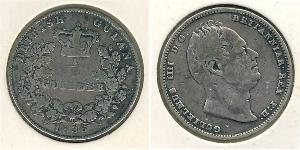 Британская Гвиана
1/2 гульдена (1836 г.)
Серебро


