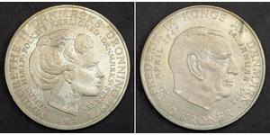  
  1972, Denmark, Frederick IX. Silver 10 Kroner 
