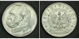  
 
    1937, Poland (2nd Rep.). Large Silver 10 Zlotych 