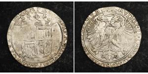 
  1612, Netherlands, Kampen. Silver 6 Stuivers (Schelling) Coin. Damaged VF-   Reference: KM-7. Mint Period: 1599-1612 Denomination: 6 Stuivers (Schelling / Adlerschilling) Condition: Clipped e ...