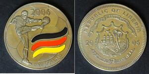 LIBERIA 5 Dollars 2006 - Copper/Nickel - FIFA World Cup - aUNC - 3834
