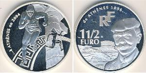 1 1/2 Евро Франция Серебро 