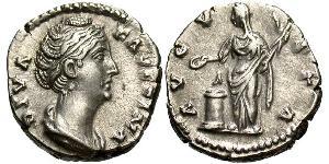 1 Denario Impero romano (27BC-395) Argento Faustina maggiore(105-141)
