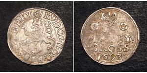  
  1593, Bohemia, Rudolph II. Rare Silver Maley Groschen Coin. Joachimsthal mint!  Mint Year: 1593 Reference: Dietiker 261.     Mint Place: Joachimsthal Condition: A nice XF-AU with nice mint lu ...