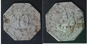 GERMANY (Pinneberg) 10 Pfennig 1917 - Iron - Notgeld - VF - 2298