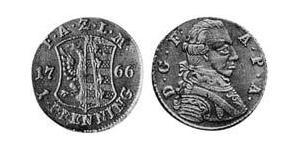 1 Pfennig Principado de Anhalt-Zerbst  (1544 - 1796) Cobre Frederick Augustus, Prince of Anhalt-Zerbst(1734 – 1793)