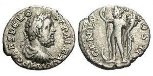 1 Денарий Римская империя (27BC-395) Серебро Клодий Альбин (150-197)