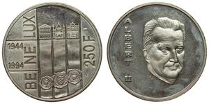 Belgium - 250 Francs 1994 - Albert II, BE-NE-LUX, Silver