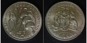 BARBADOS 4 Dollars 1970 - Copper/Nickel - F.A.O. - aUNC - 2262