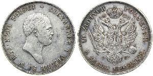 10 Zloty Kongresspolen (1815-1915) Silber Alexander I (1777-1825)