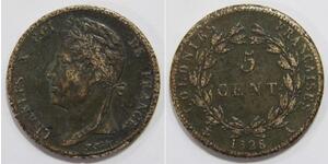 5 Centime 法国  查理十世 (法兰西) (1757-1836)