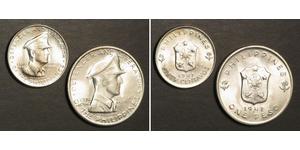   PHILIPPINES 1947S 50 Centavos - 1 Peso MacArthur Silver BU - 2 Coins