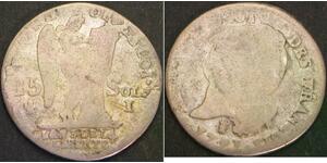 FRANCE 15 Sols 1791I - Silver .666 - VG - 3308 