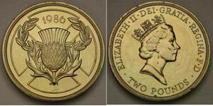 GREAT BRITAIN 2 Pounds 1986 - Nickel-Brass - Commonwealth Games - aUNC - 1138 *