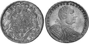 1 Thaler Principality of Ansbach (1398–1792) 銀 Charles William Frederick, Margrave of Brandenburg-Ansbach (1712 – 1757)