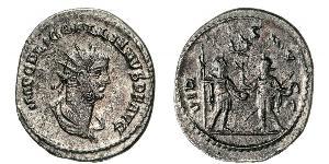 GALLIENO (254-268) Antoniniano. R/ Valeriano e Gallieno stanti; nel campo una corona. Coh. 1310/1312 Mi g 3,90 SPL