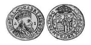 1 Дукат Князівство Трансильванія (1571-1711) Золото Габор Бетлен, князь Трансільванії  (1580-1629)