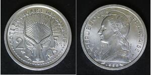 FRENCH SOMALILAND 2 Francs 1965 (a) - Aluminum - aUNC - 3697