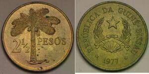 GUINEA BISSAU 2-1/2 Pesos 1977 - Aluminium-Bronze - F. A. O. - UNC - 45 *