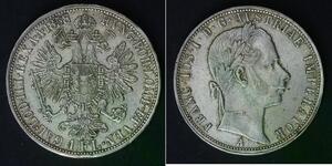 AUSTRIA 1 Florin 1858 A - Silver 0.900 - Franz Joseph I. - XF - 597