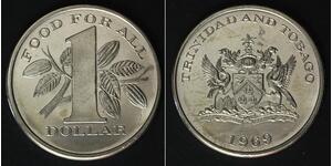 TRINIDAD & TOBAGO 1 Dollar 1969 - Nickel - F.A.O. - aUNC - 2383