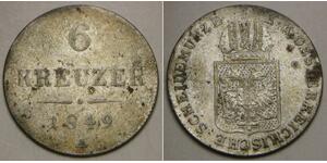 AUSTRIA 6 Kreuzer 1849 A - Billon / Silver 0.438 - Franz Joseph I. - XF - 3480 *