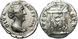 1 Denarius Roman Empire (27BC-395) Silver Faustina I (105-141)